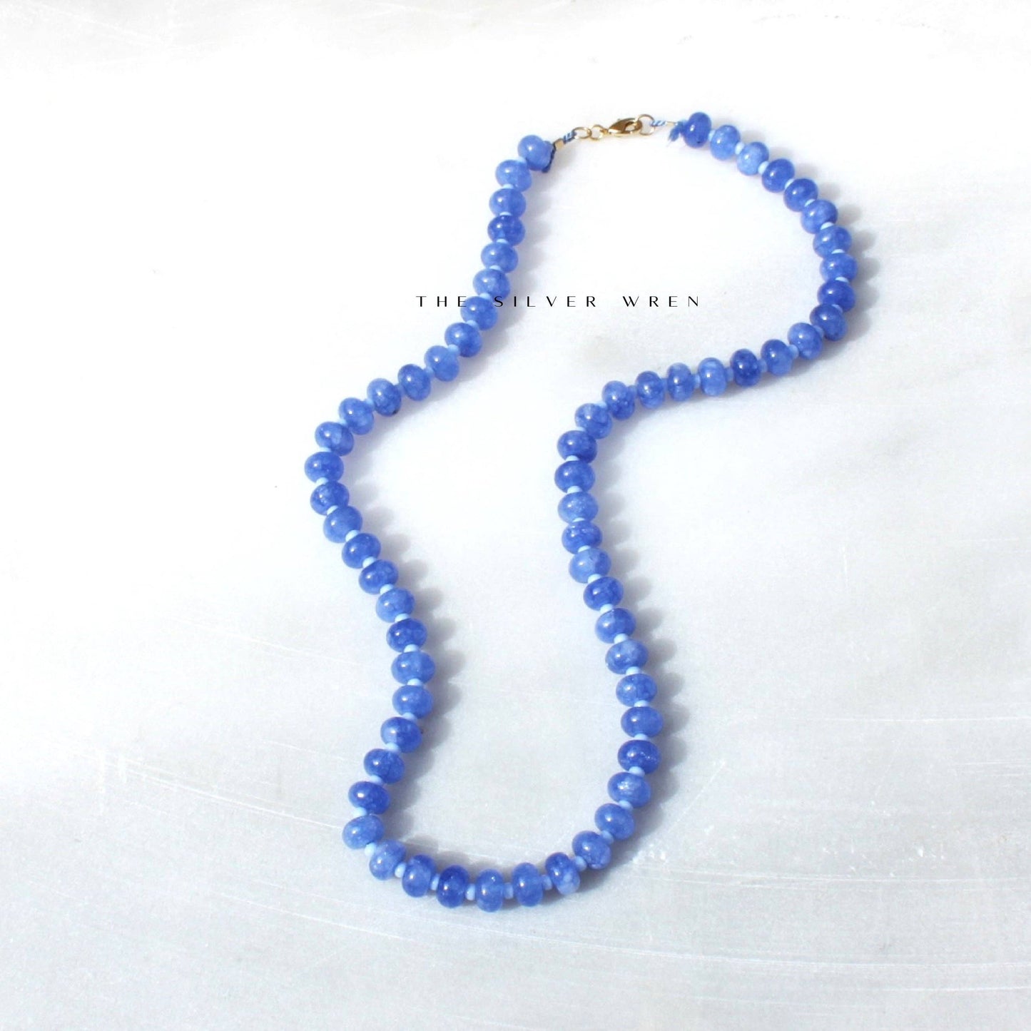Cornflower Stone Candy Beaded Necklace