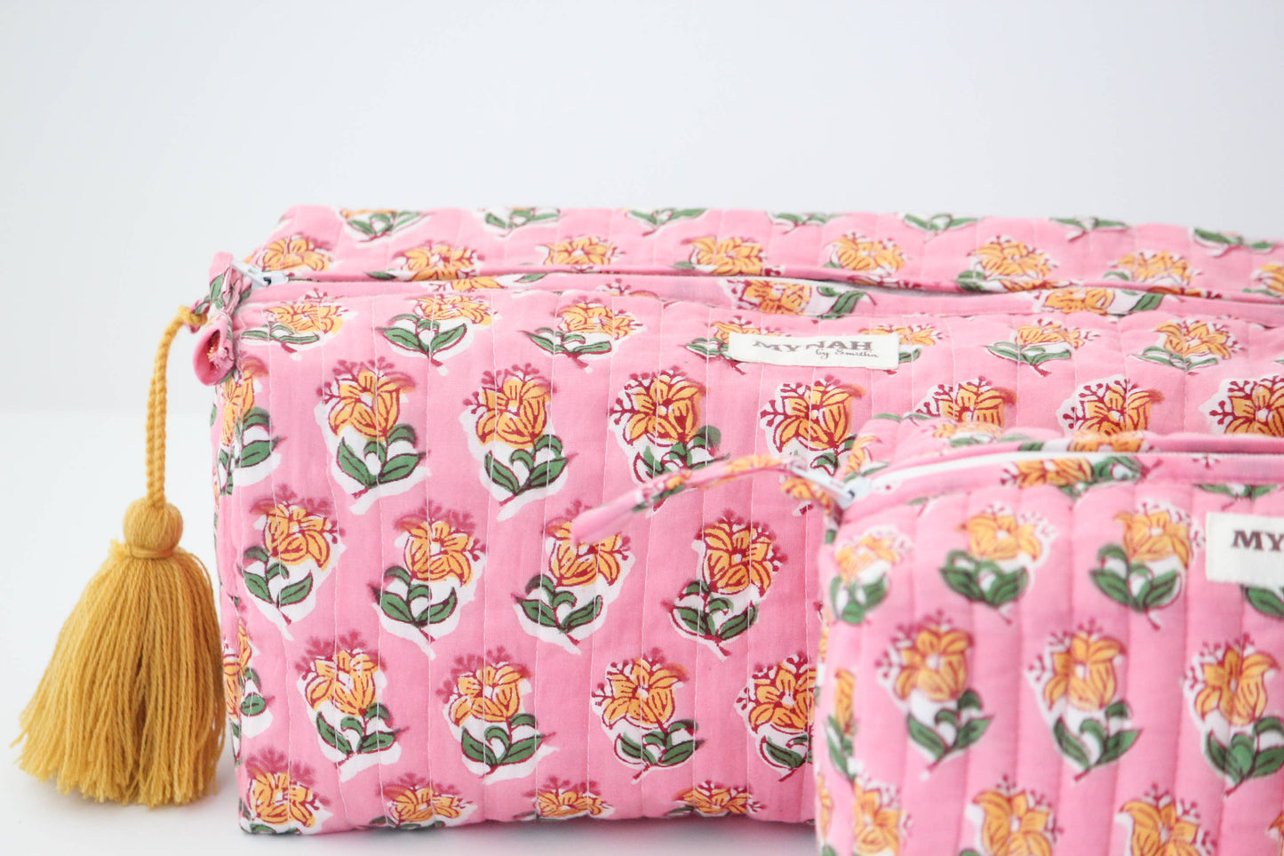 Bubblegum Quilted Travel Pouch