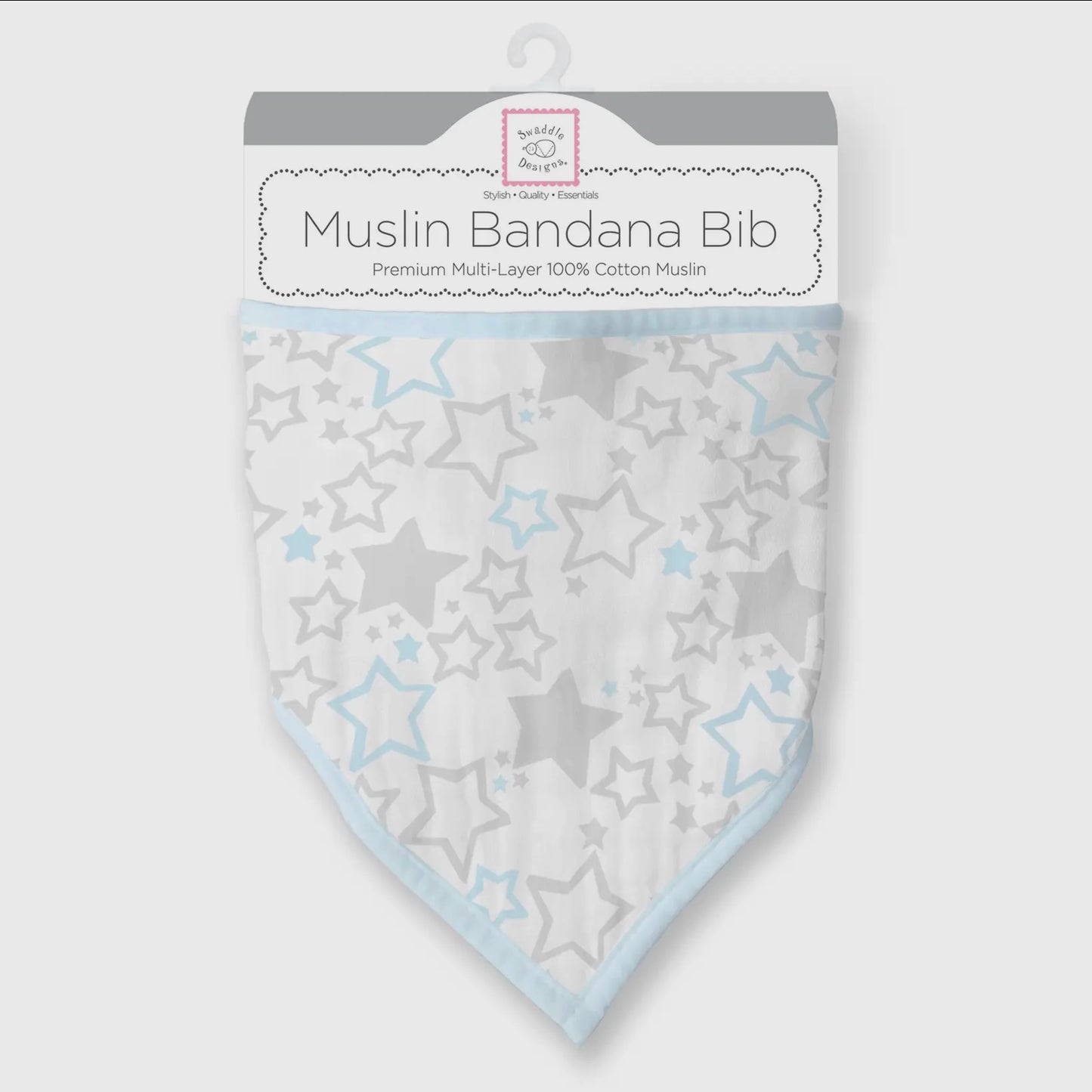 Pastel Pink Stripes Marquisette Bandana Bib