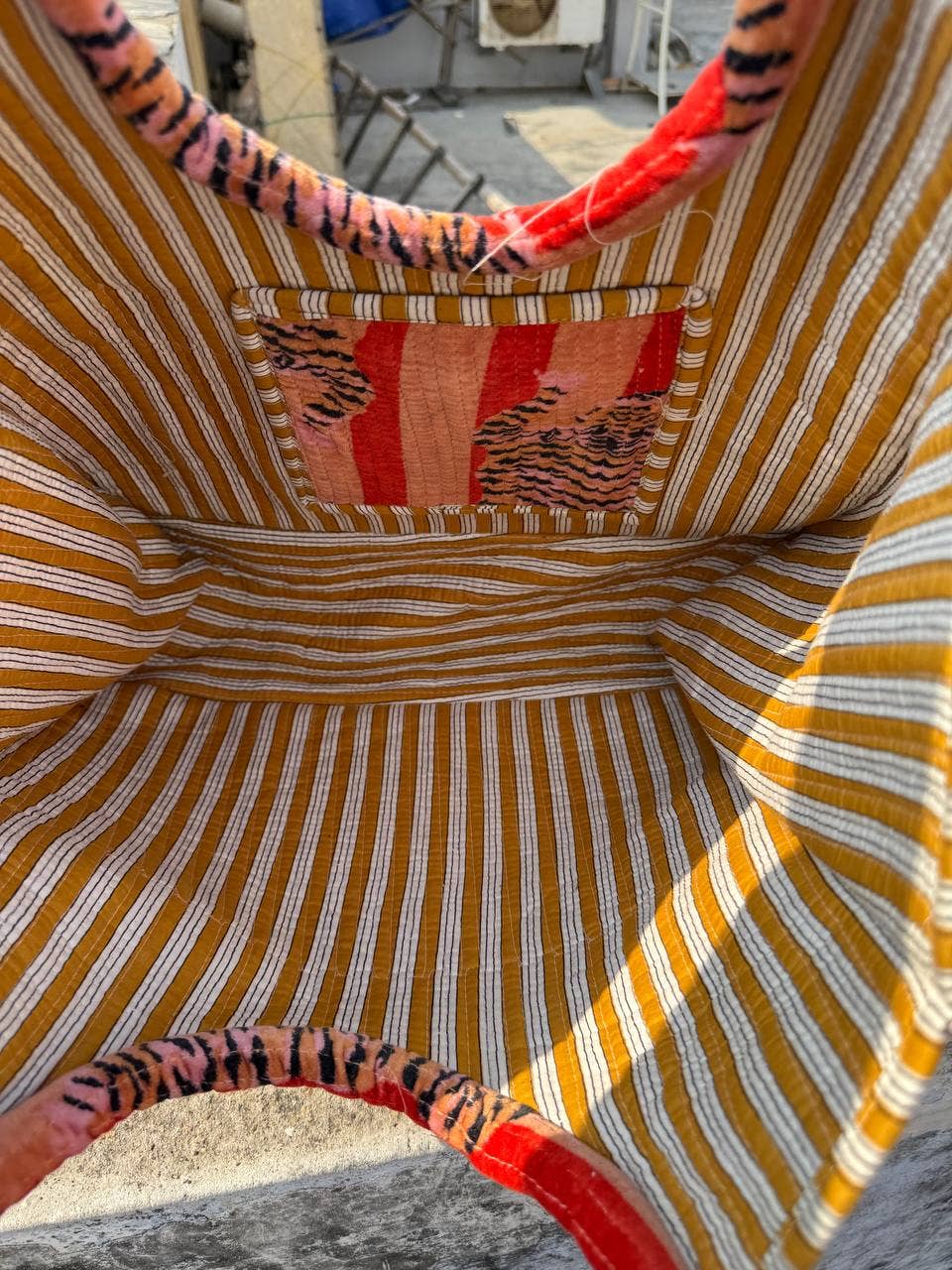 Tiger Velvet Quilted Tote