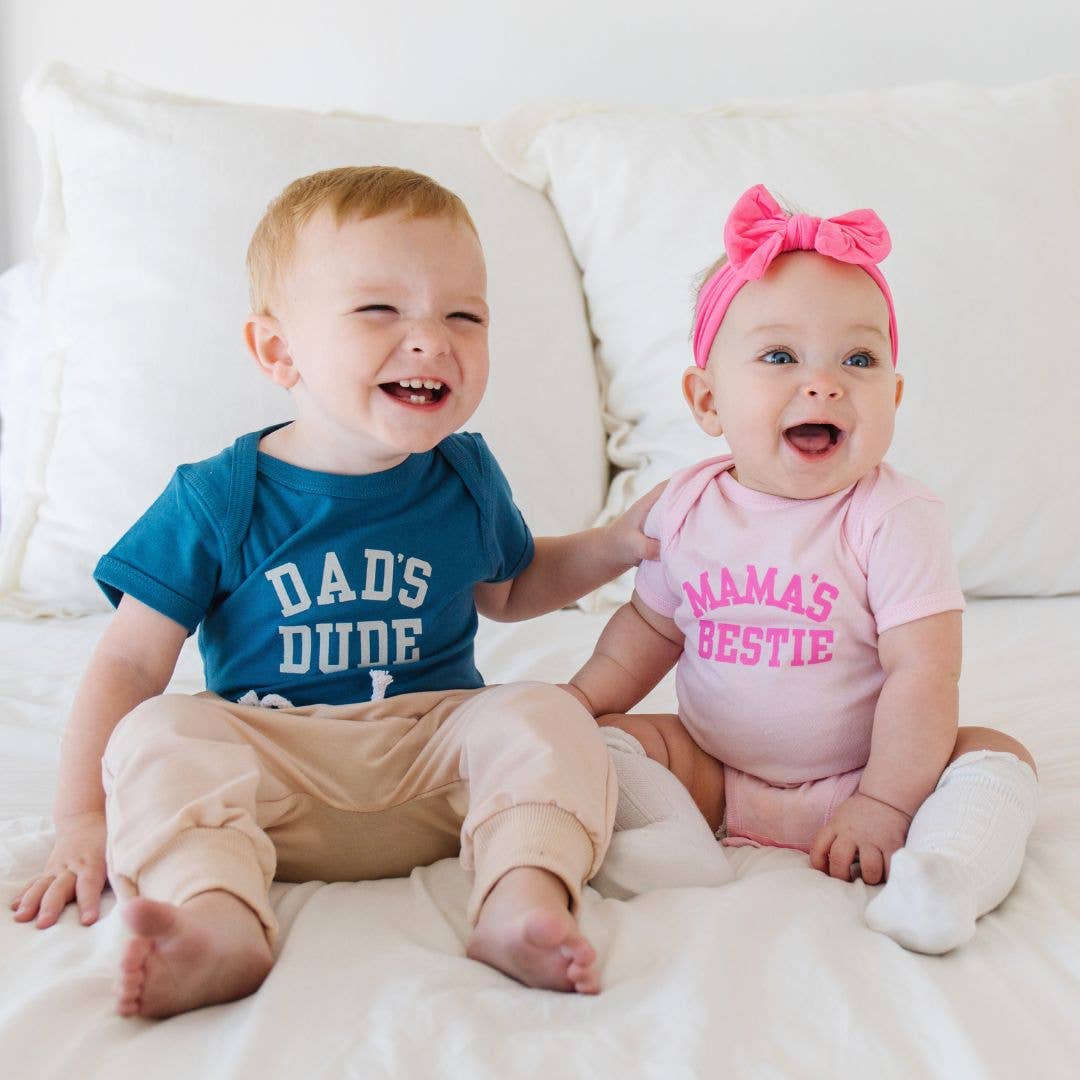 Mama's Bestie Bubblegum Short Sleeve Onsie