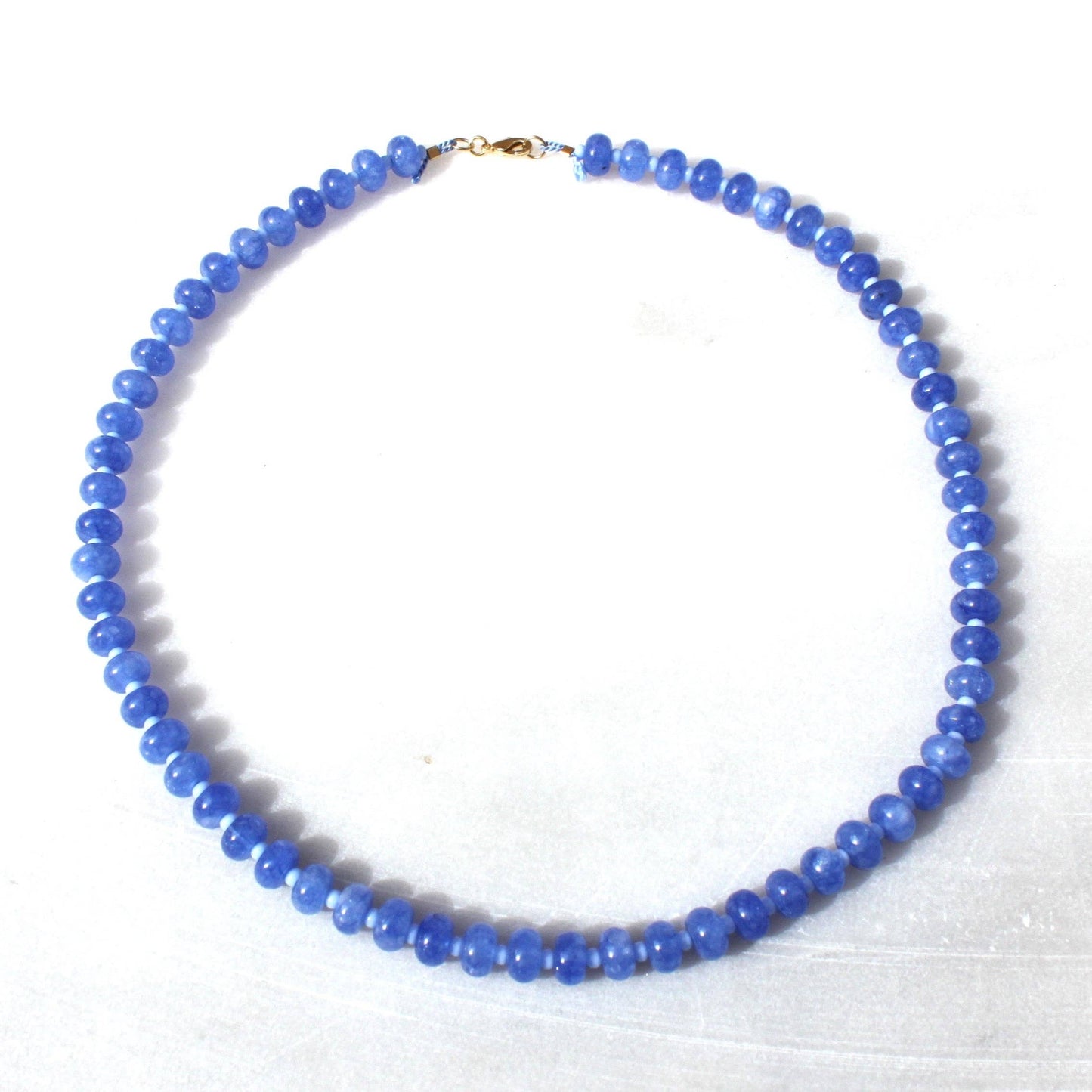 Cornflower Stone Candy Beaded Necklace