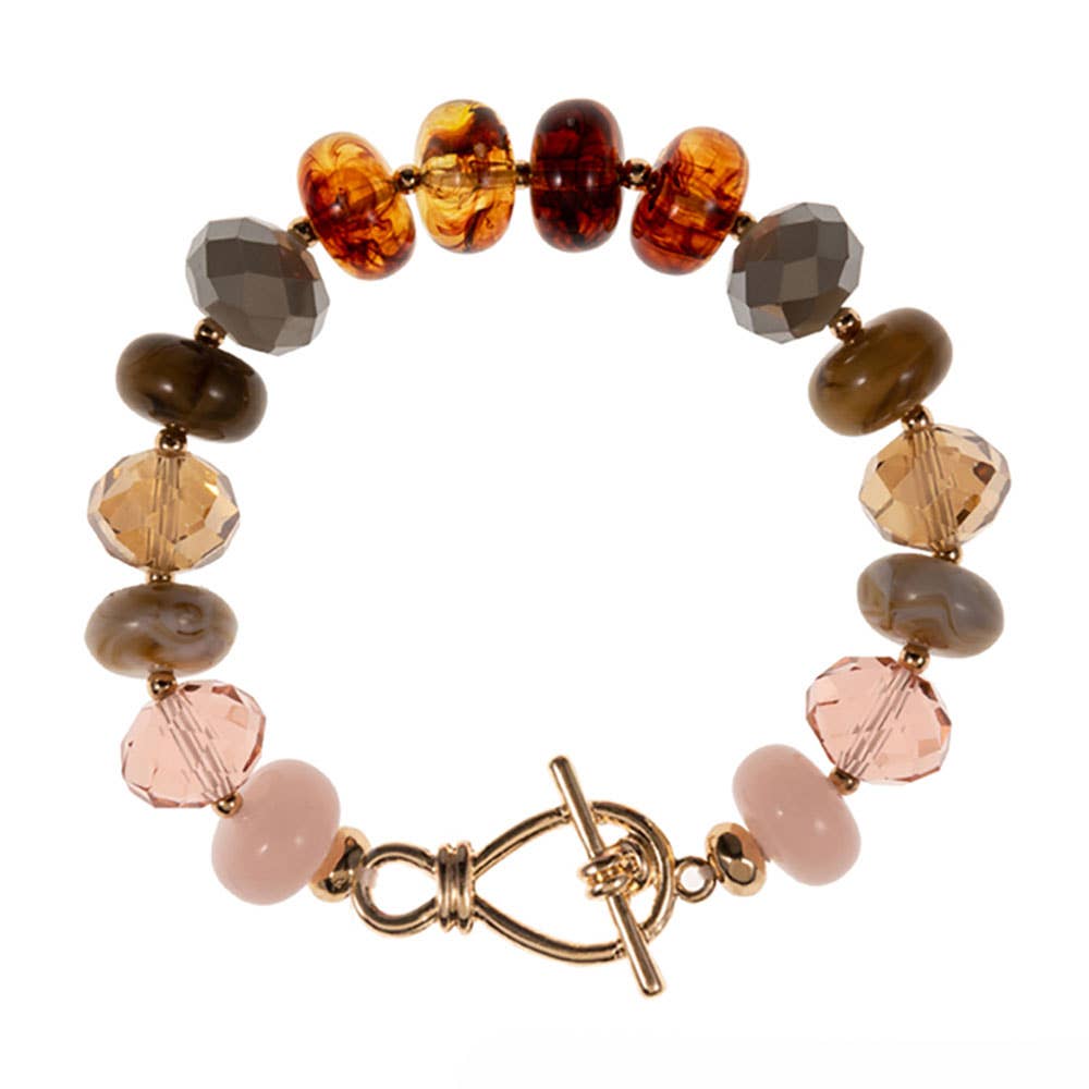 Ombre Chunky Beaded Stretch Bracelet