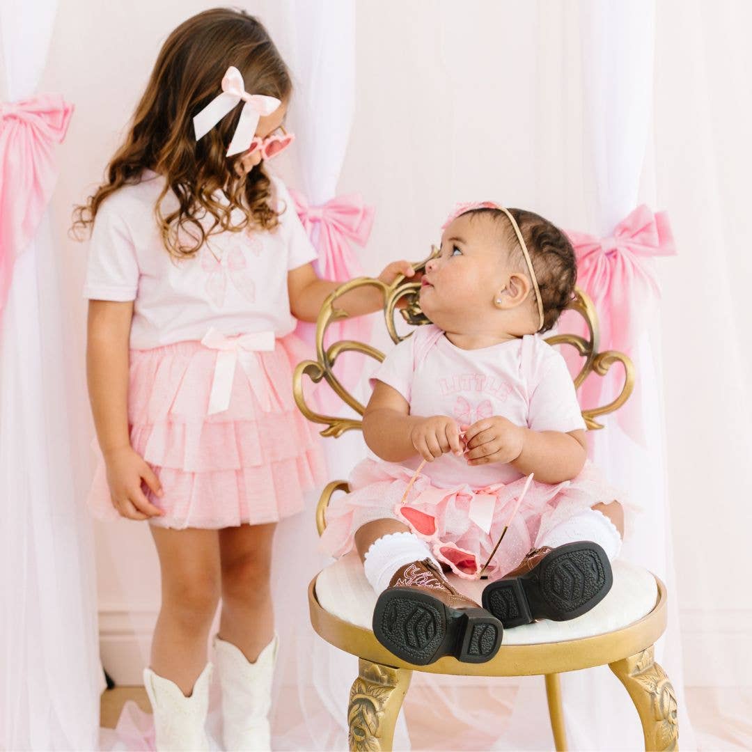 Little Sister Bow Short Sleeve Onsie