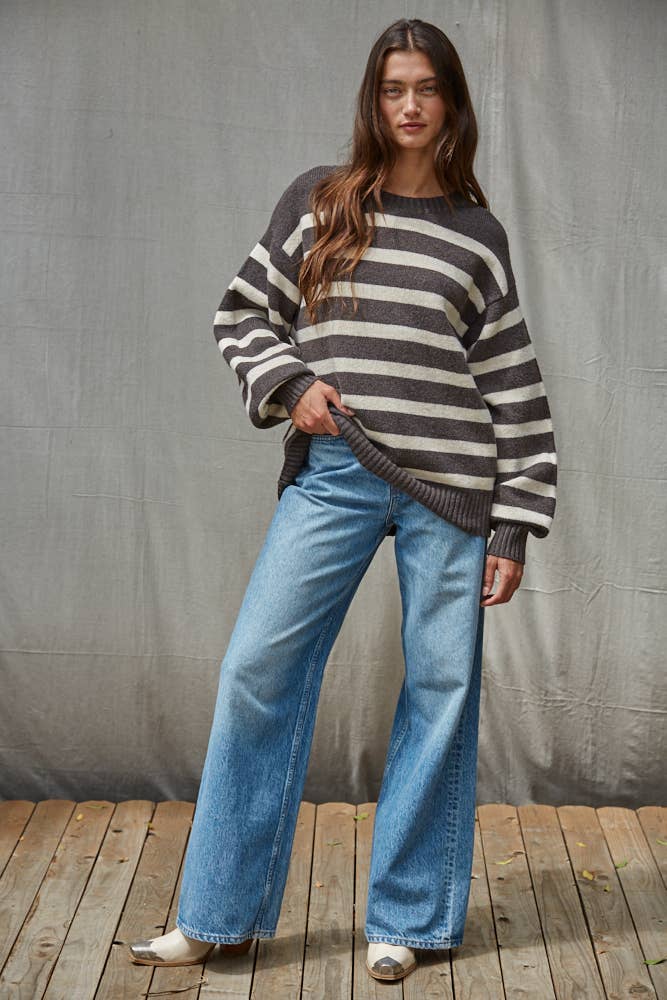 By Together Oversized Stripe Sweater