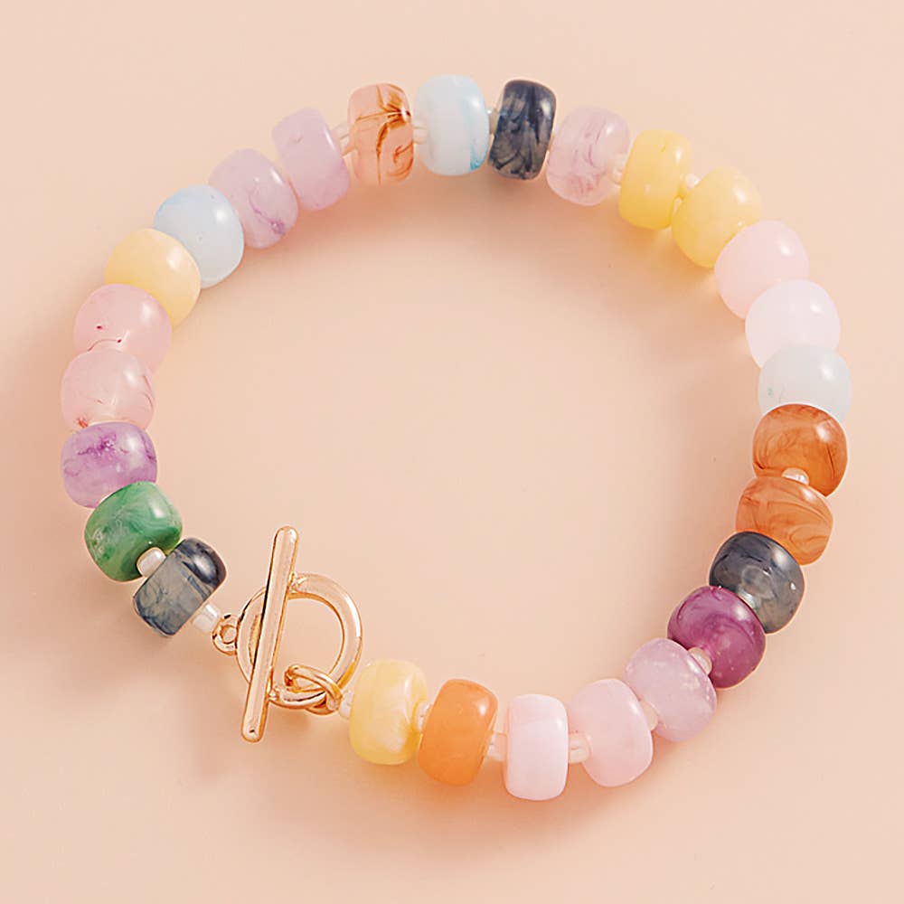 Small Ombre Beaded Stretch Bracelet