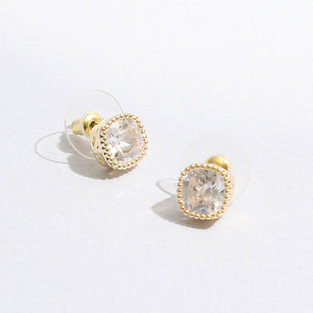 Rhinestone Post Earrings