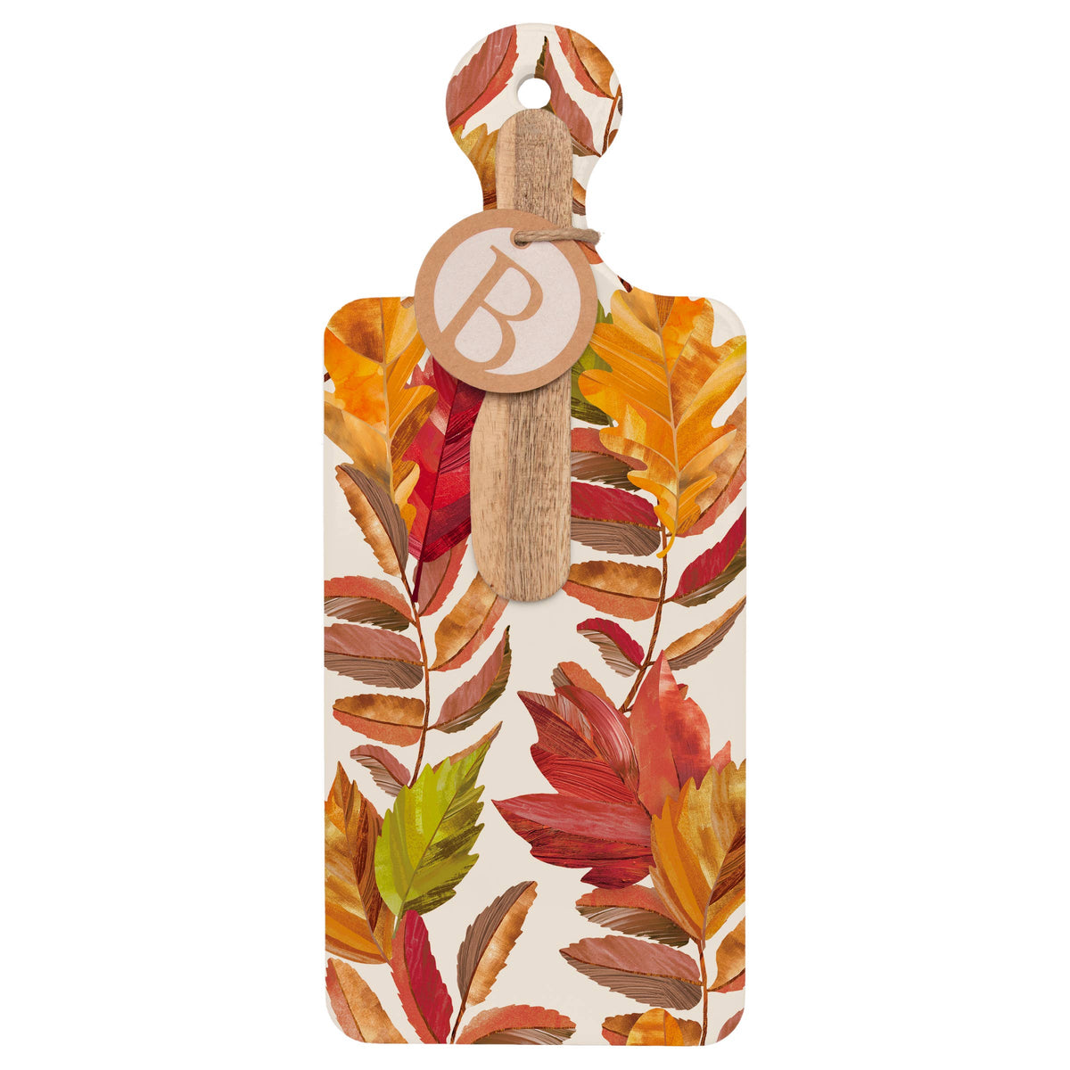 Falling Leaves Cheese Board & Wood Spreader Set