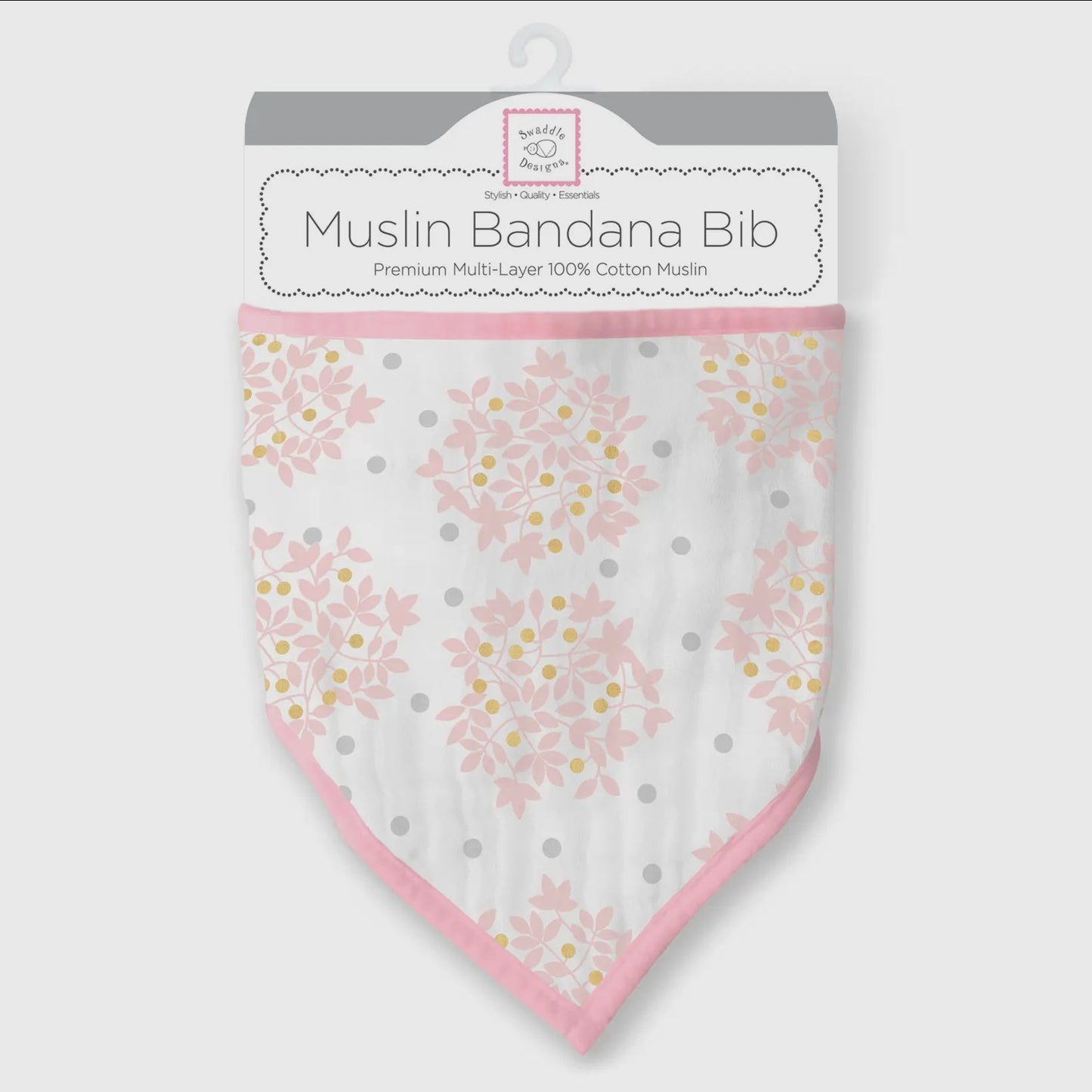 Pastel Pink Stripes Marquisette Bandana Bib