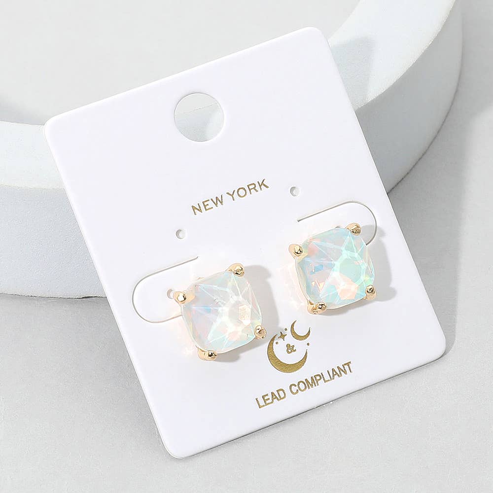 Cushion Stud Earrings