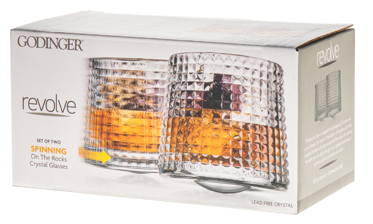 Revolve Spinning Whiskey Glass