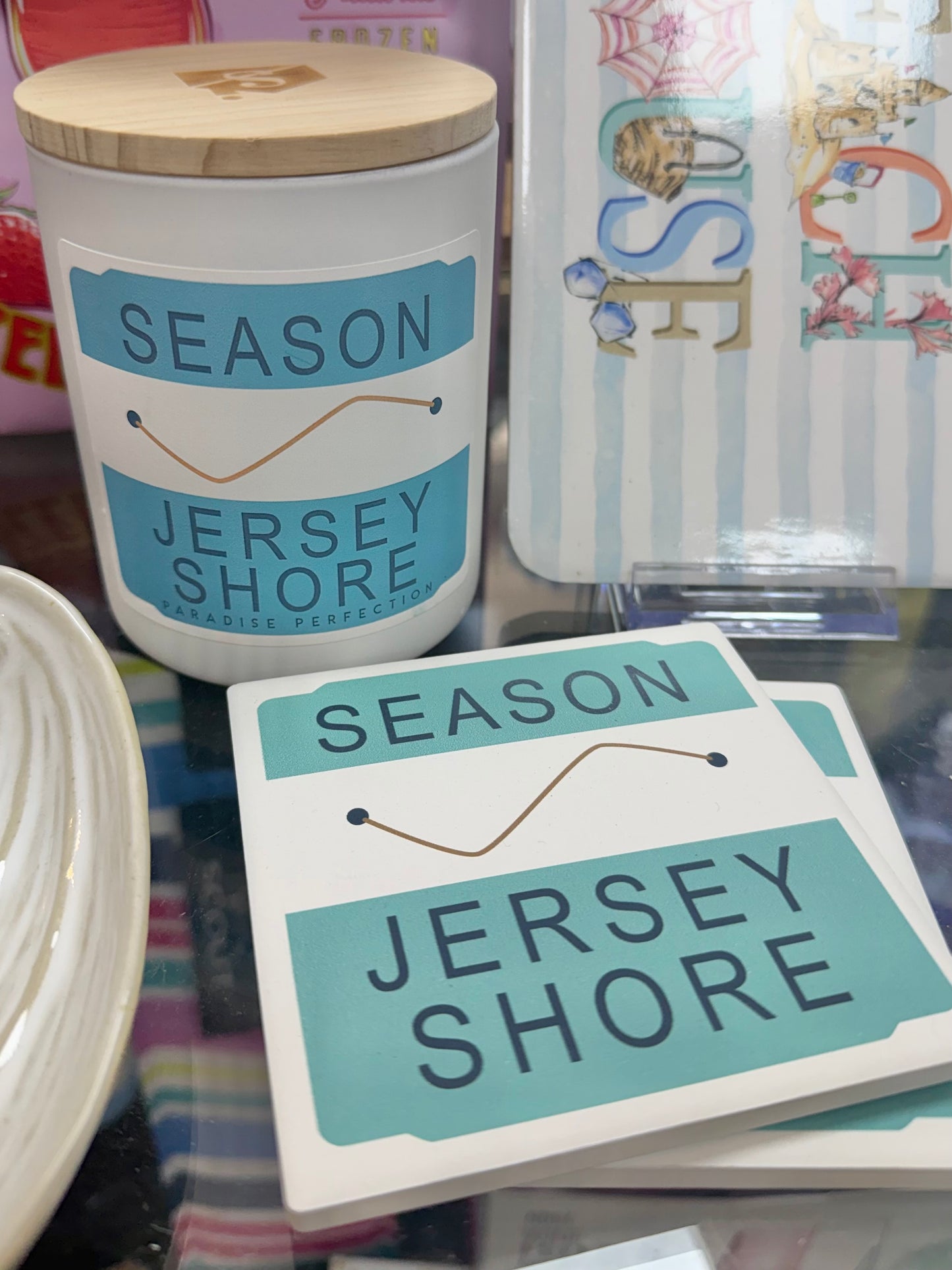 Jersey Shore Badge Coasters