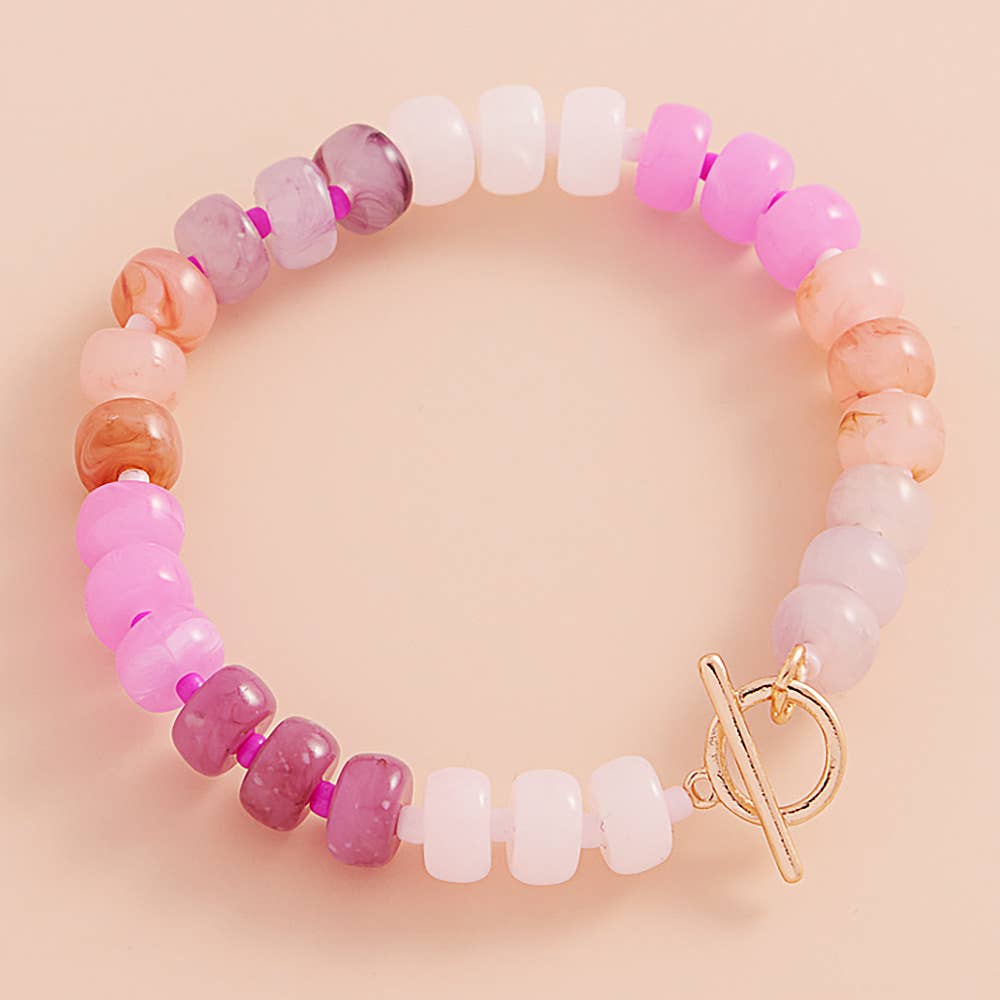 Small Ombre Beaded Stretch Bracelet