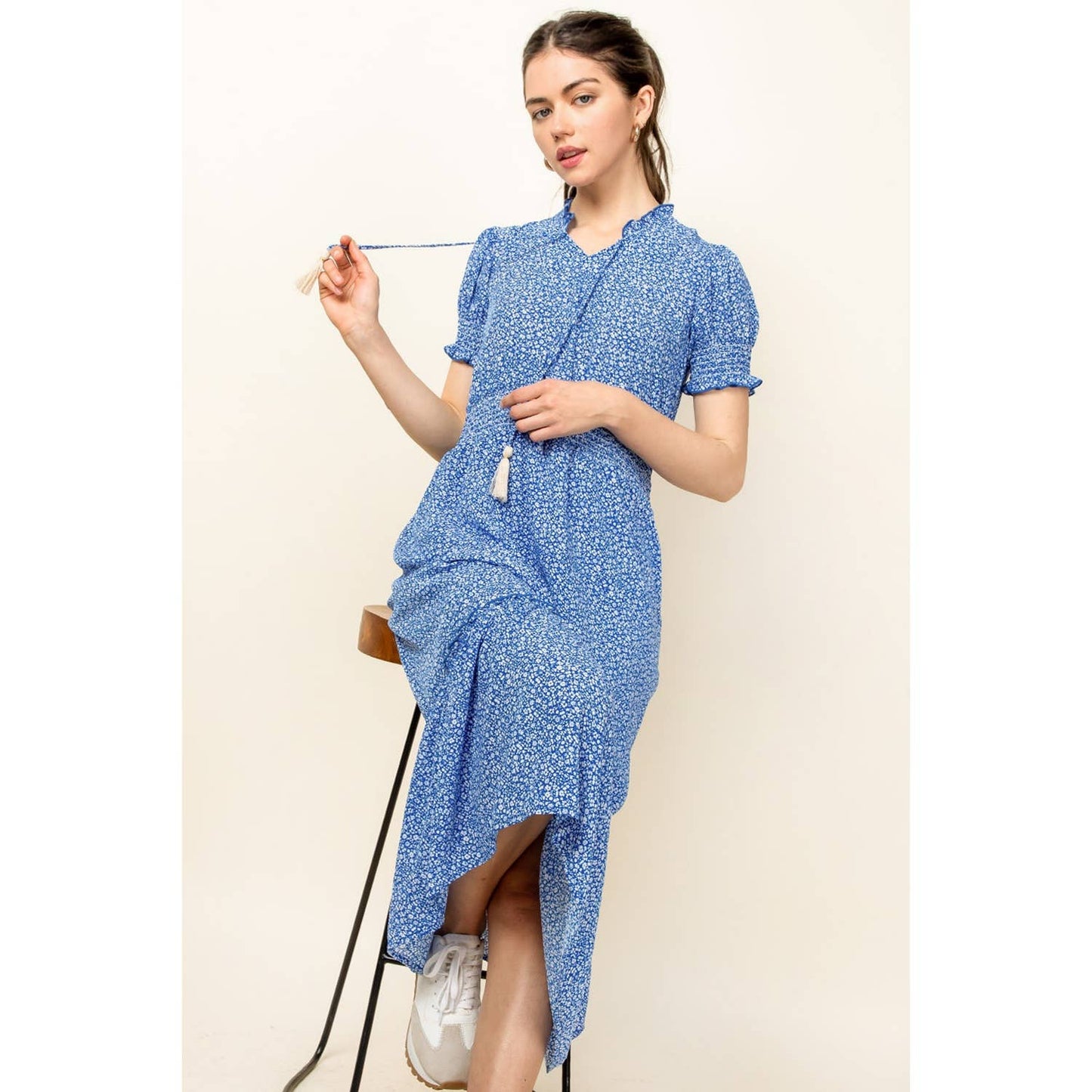 THML Floral Midi Dress