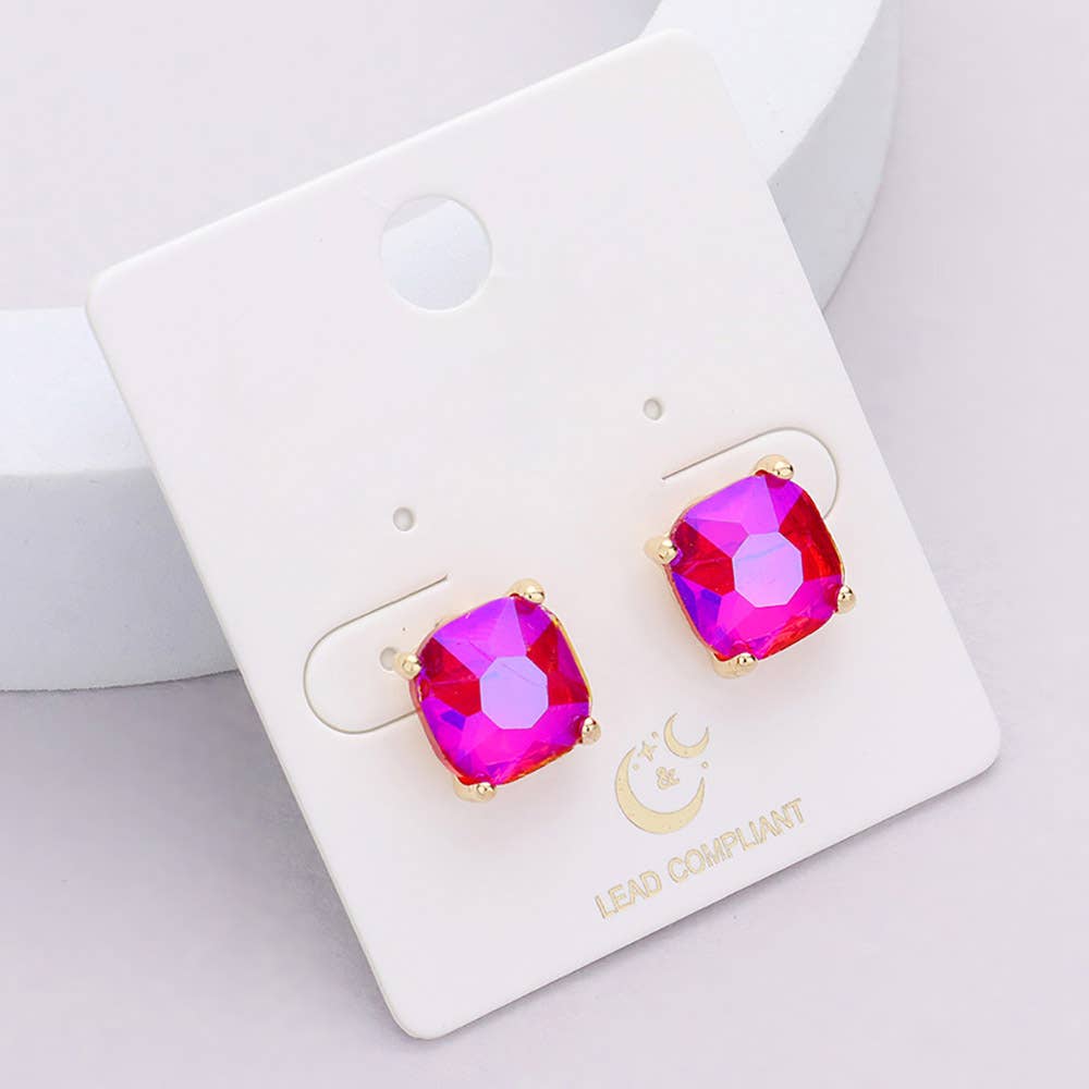 Cushion Stud Earrings