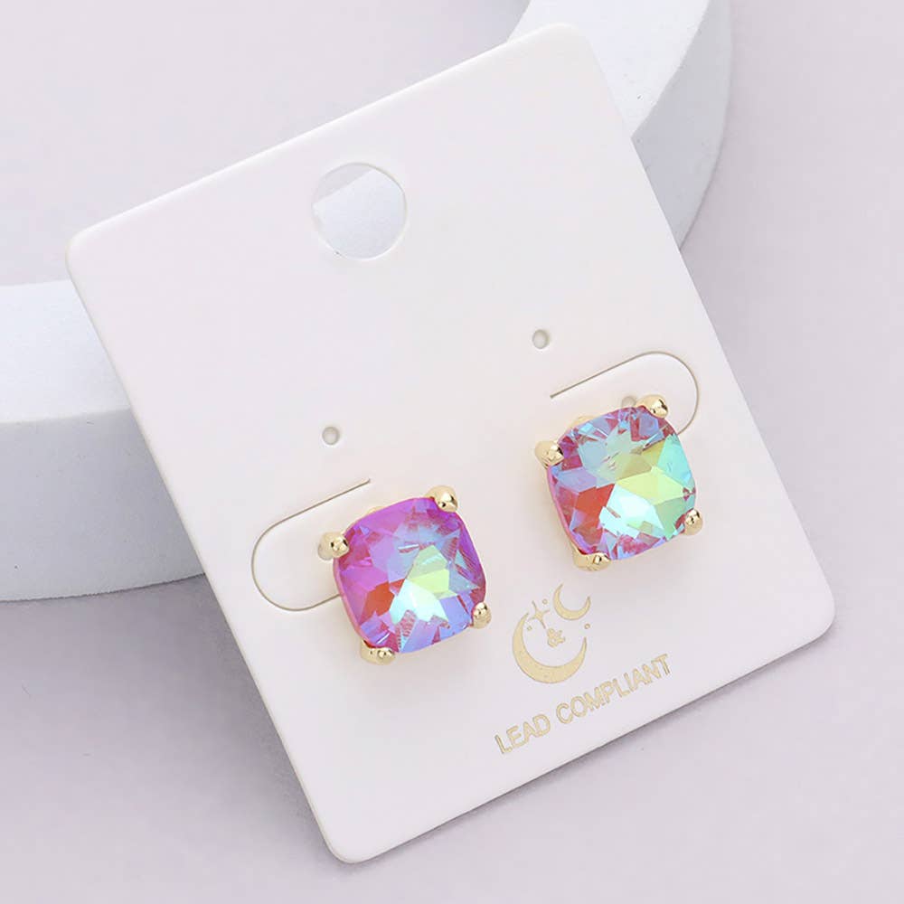 Cushion Stud Earrings