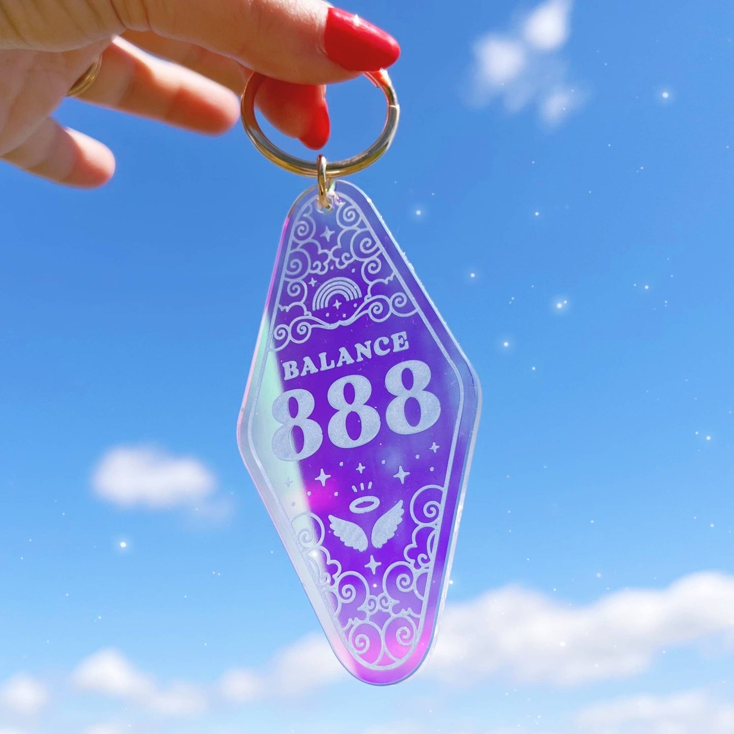 Angel Number Motel Keychain