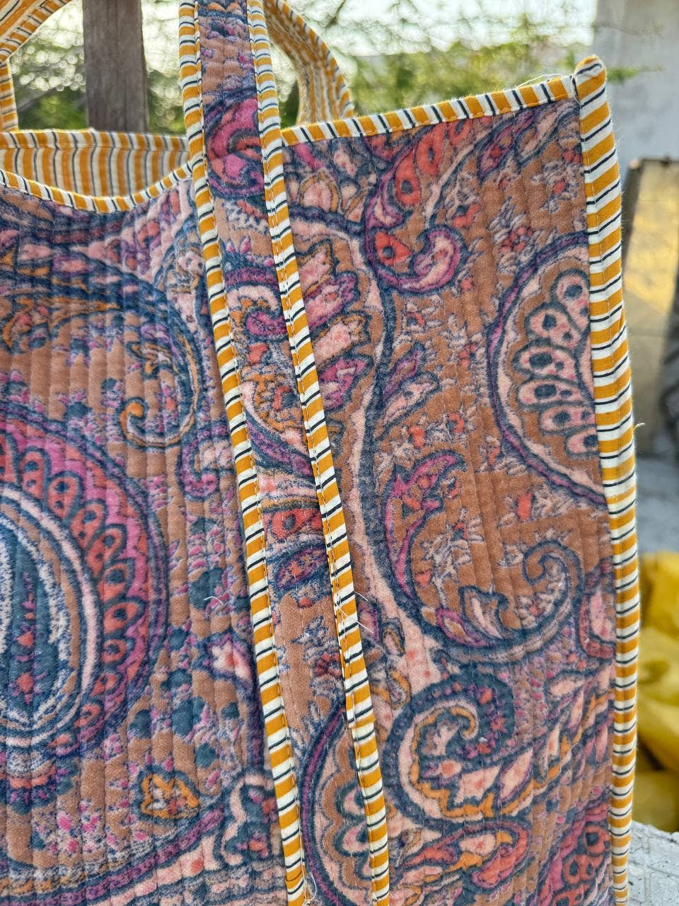 Paisley Velvet Large Tote