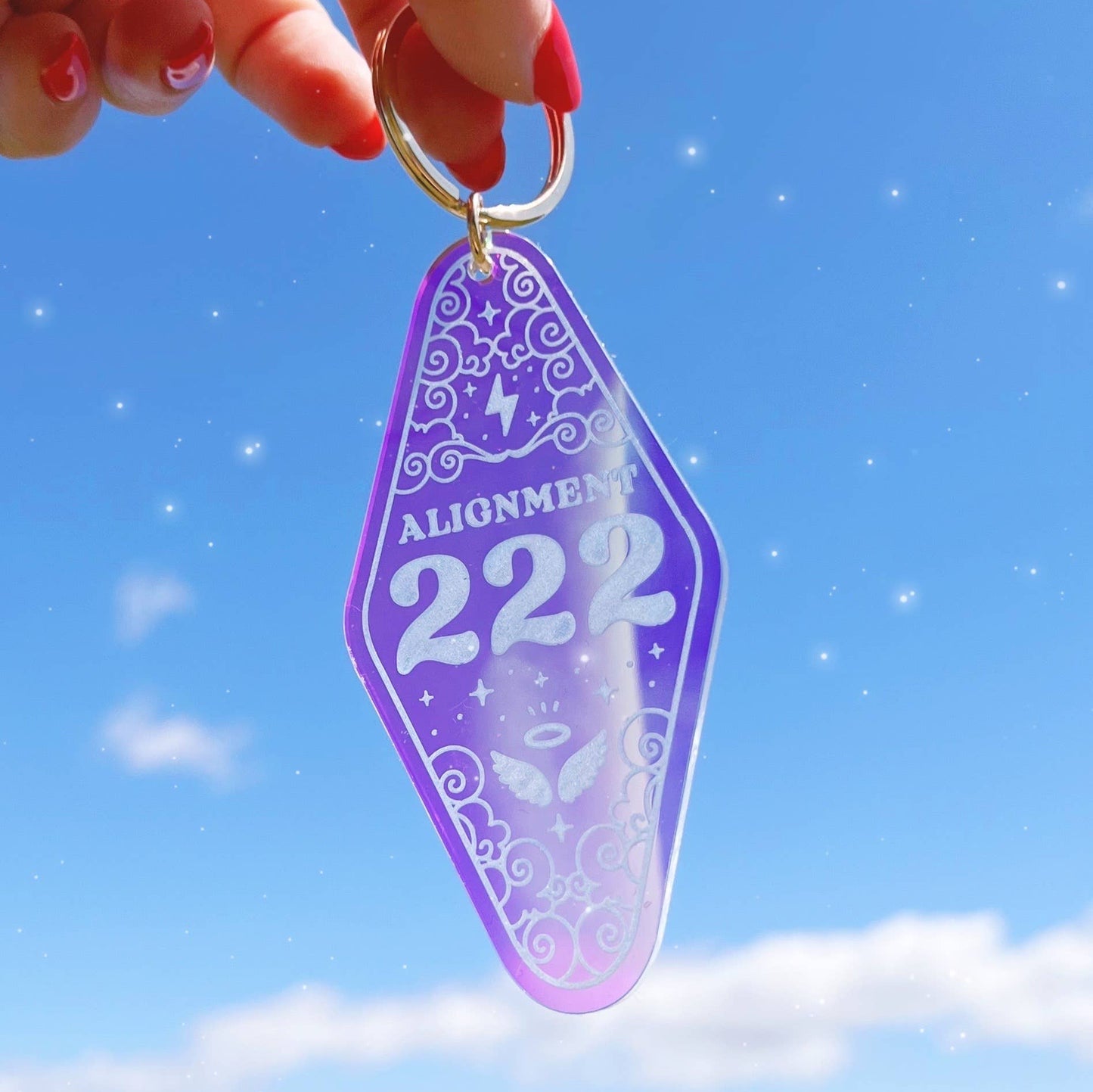 Angel Number Motel Keychain