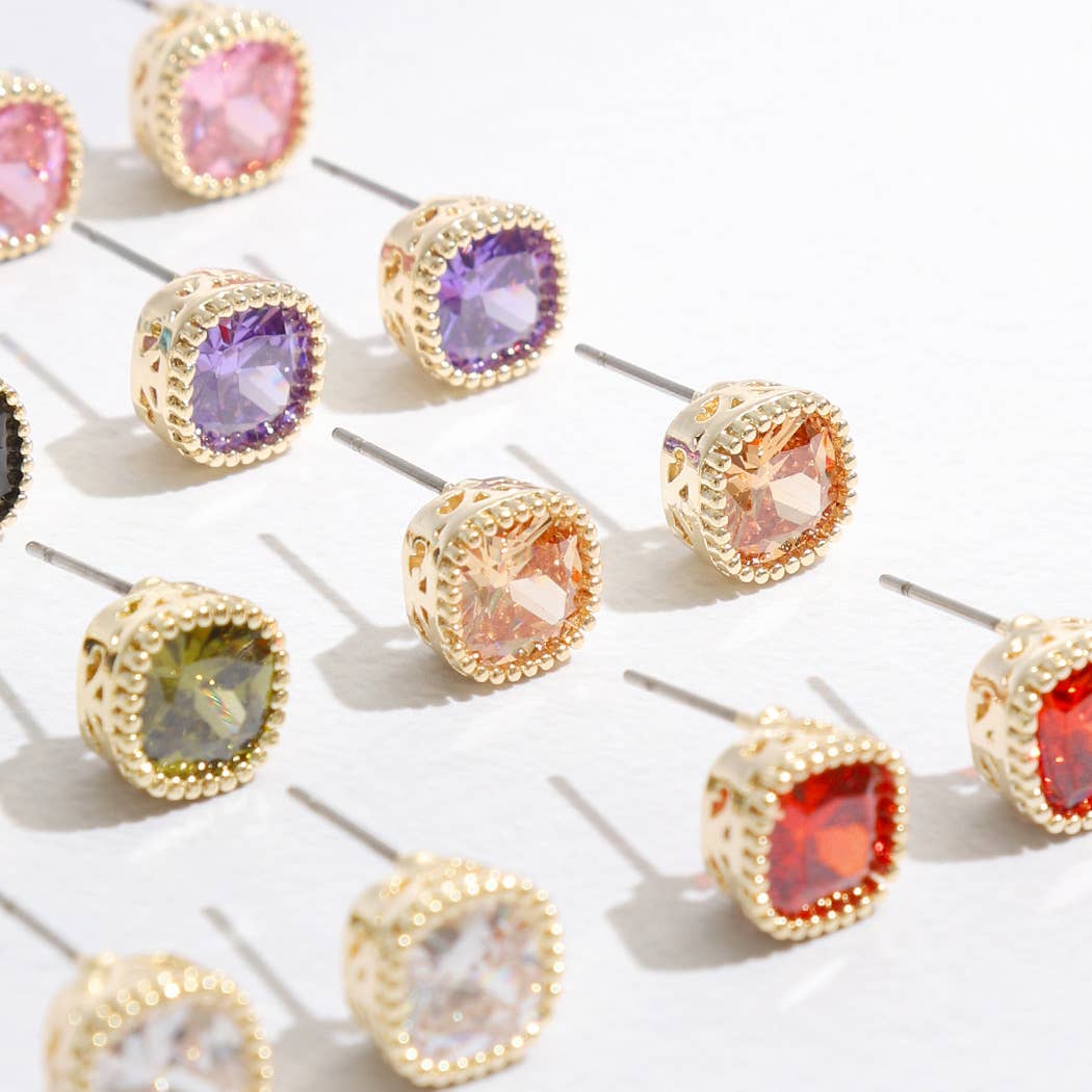 Rhinestone Post Earrings