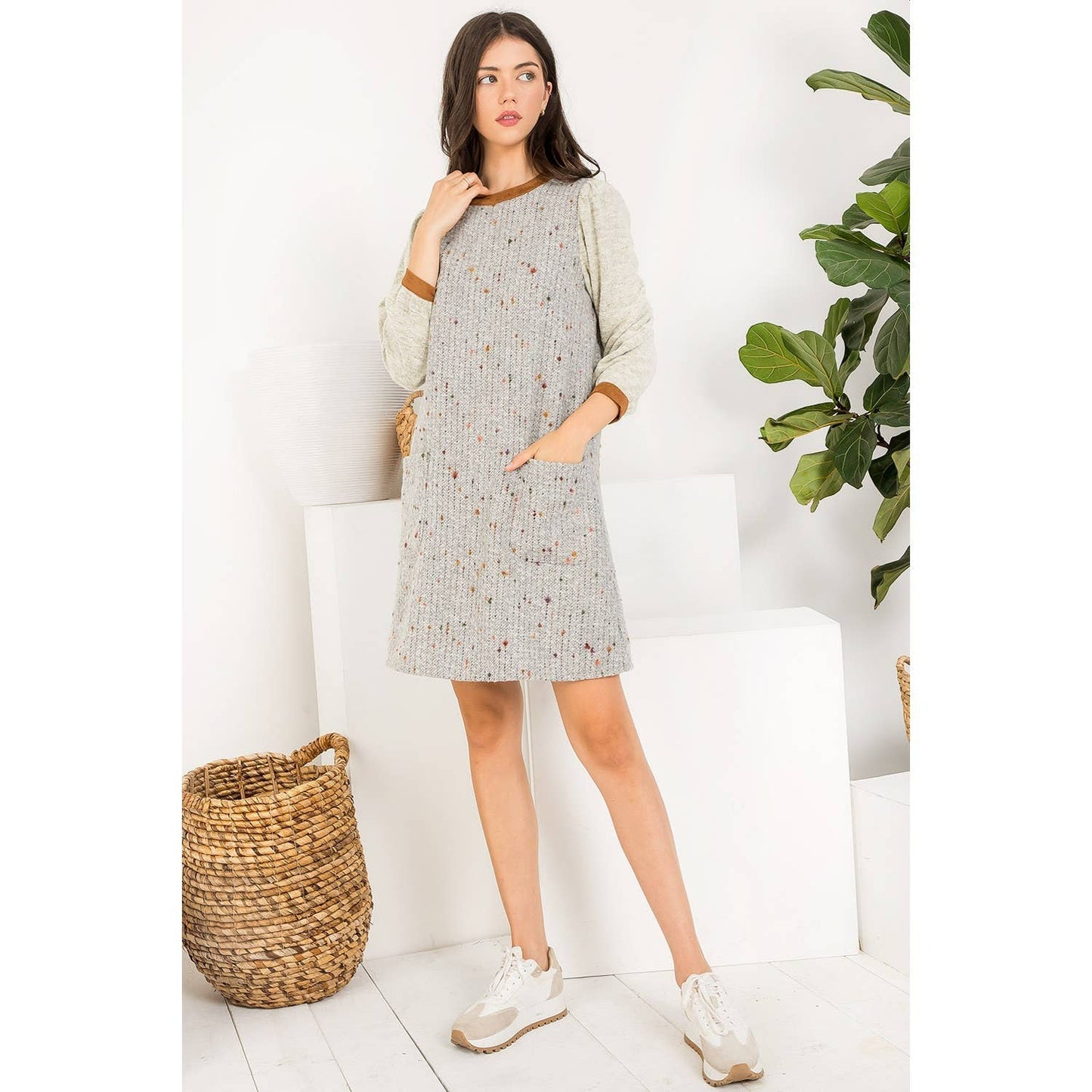 THML Long Sleeve Knit Dress