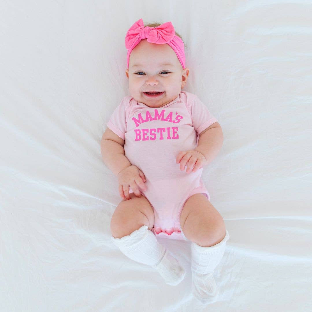 Mama's Bestie Bubblegum Short Sleeve Onsie