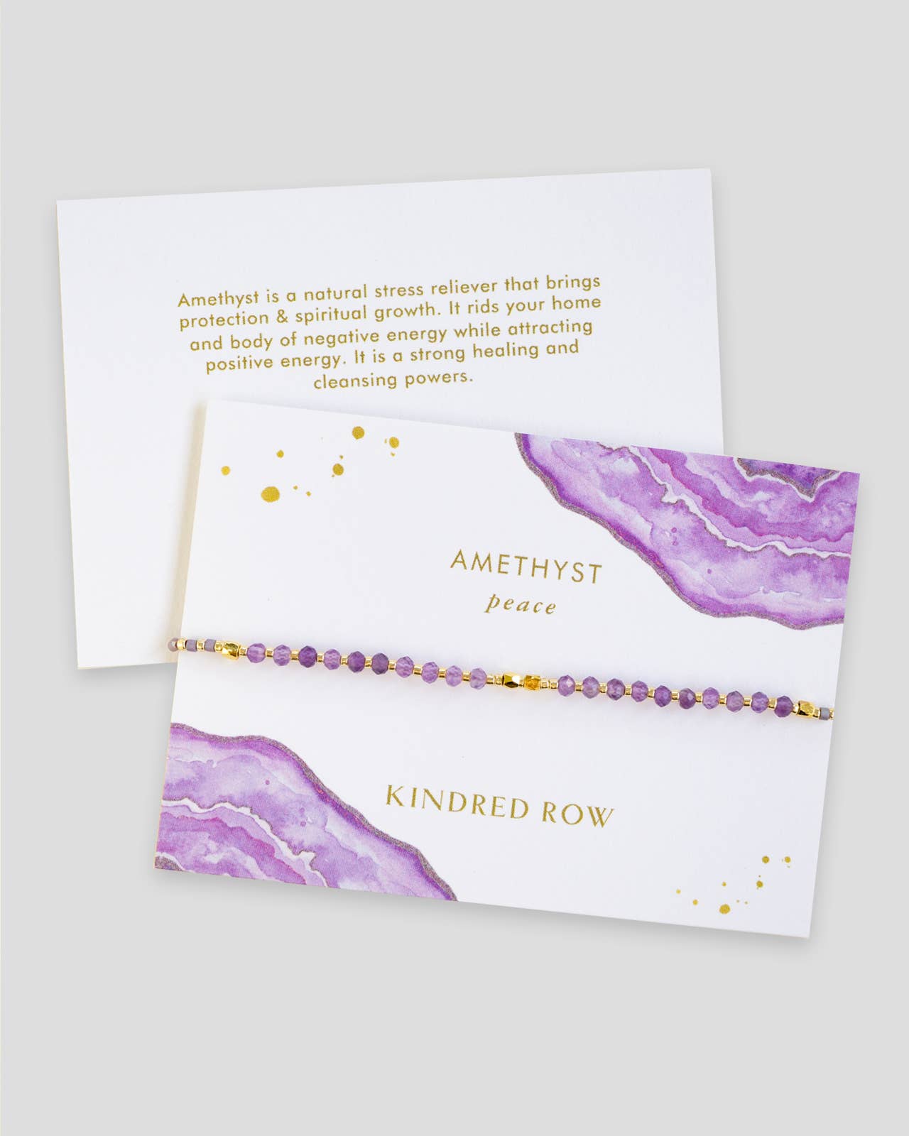 Amethyst Peace Natural Gemstone Bracelet