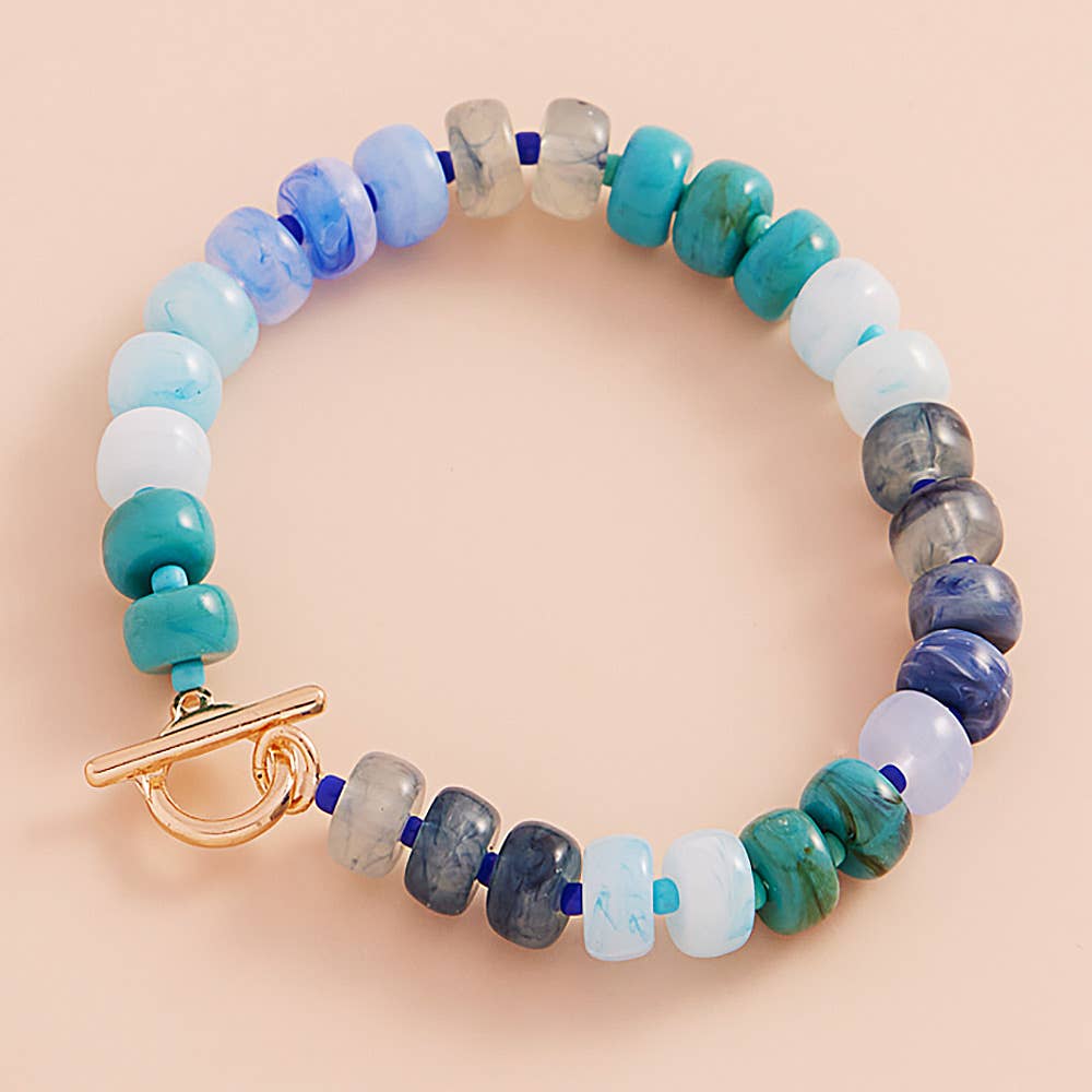 Small Ombre Beaded Stretch Bracelet