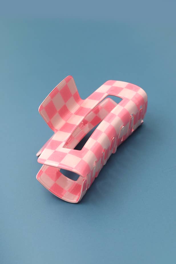 Resin Checker Hair Clip