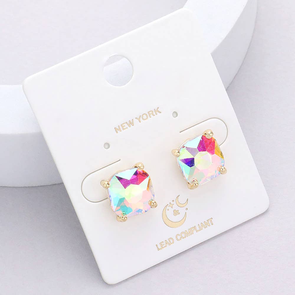 Cushion Stud Earrings
