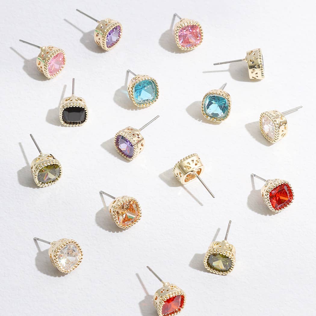 Rhinestone Post Earrings