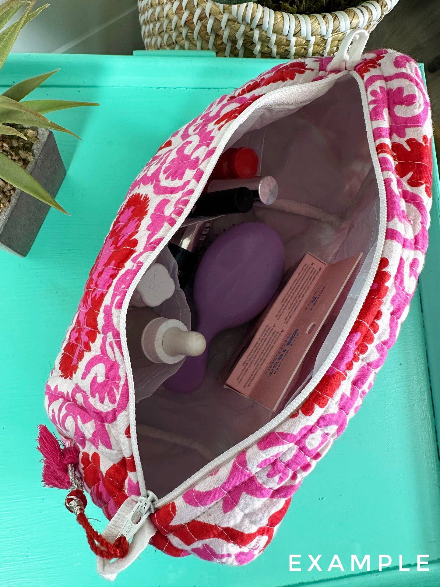 Quilted Jaguar Makeup Bag