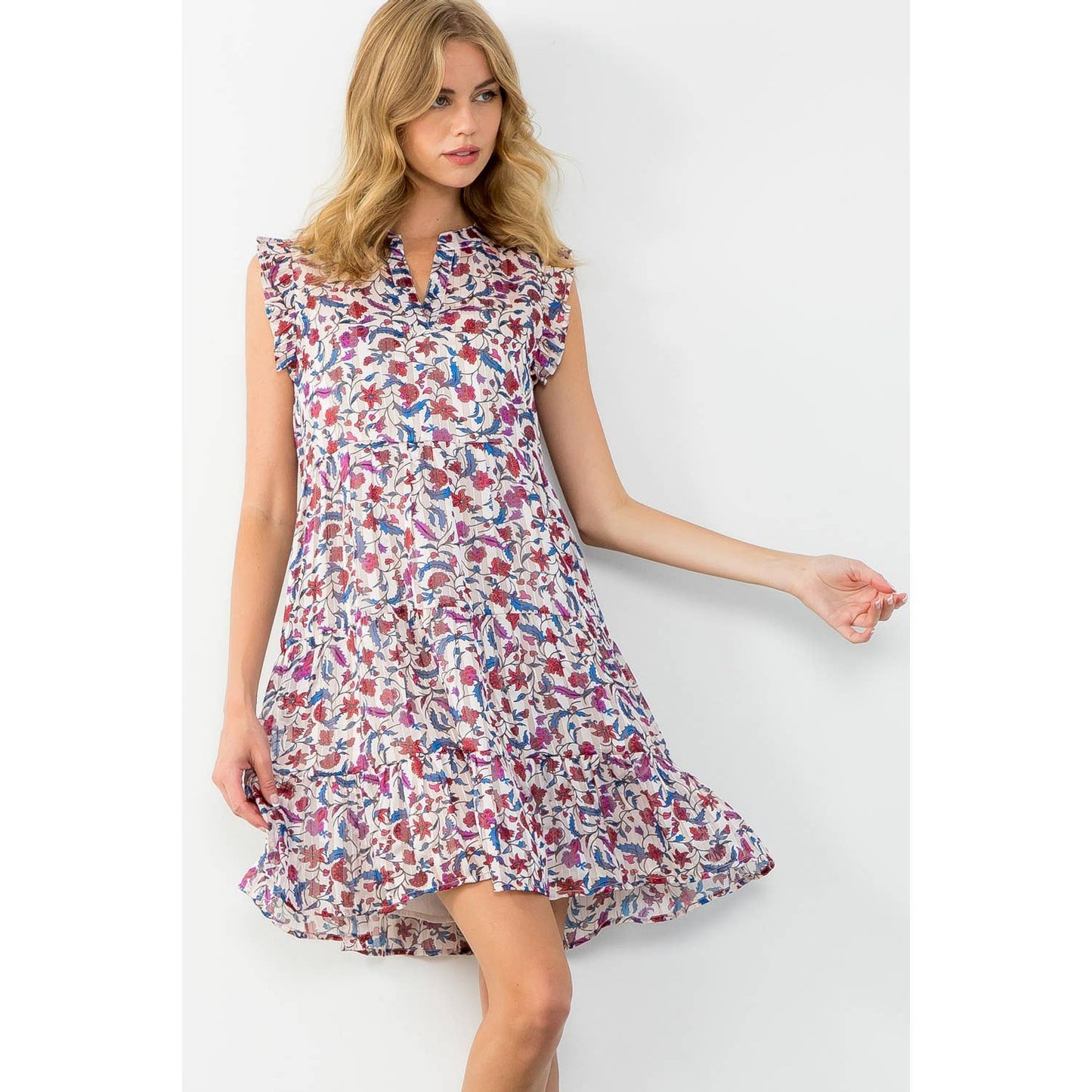 THML Flora Gold Thread Dress