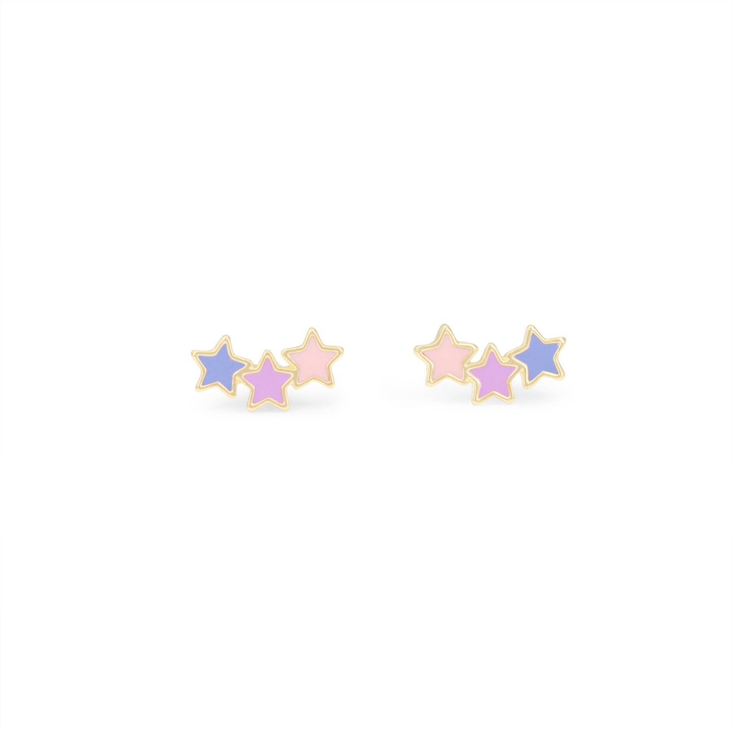 Pastel Star Stud Earrings, Enamel