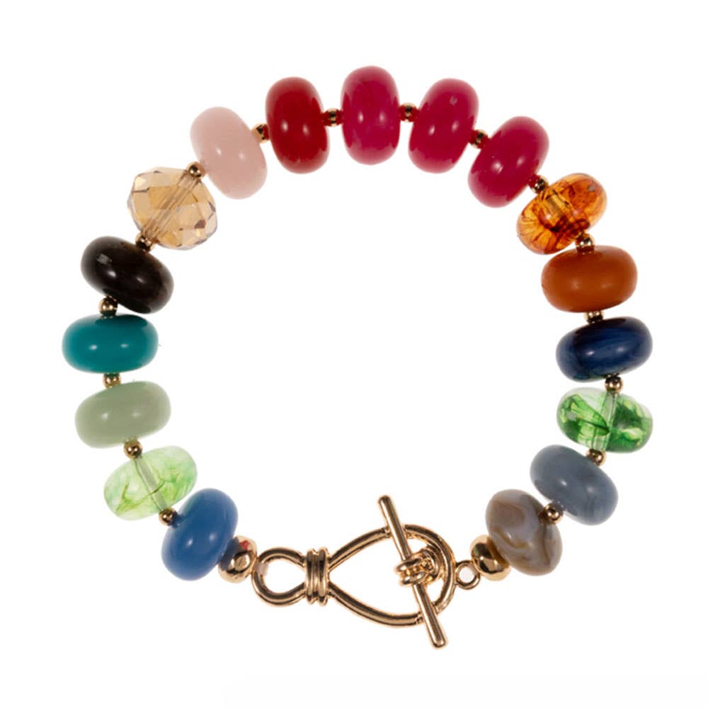 Ombre Chunky Beaded Stretch Bracelet