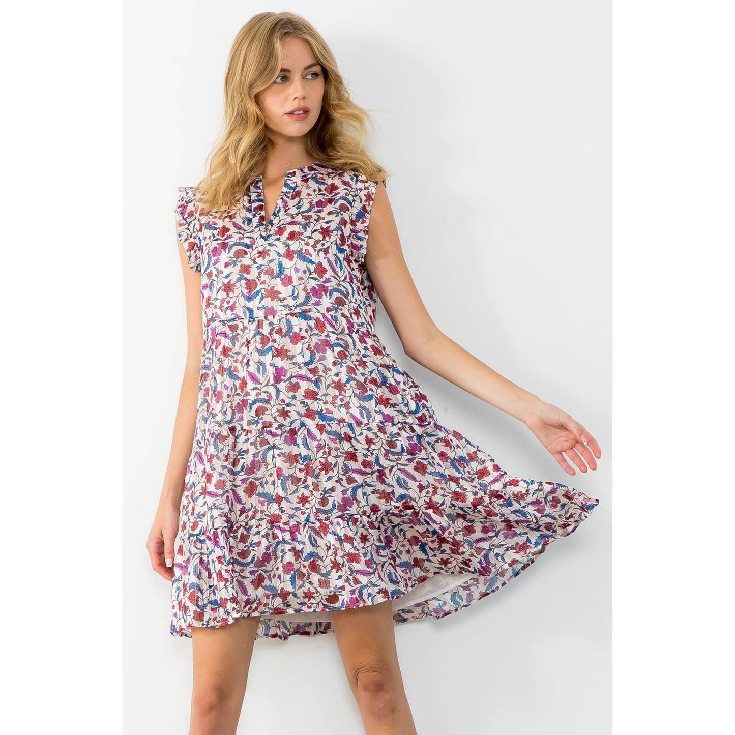 THML Flora Gold Thread Dress