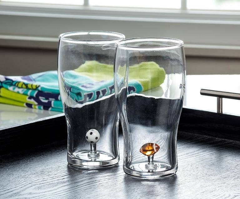 Football Icon Beer Glass