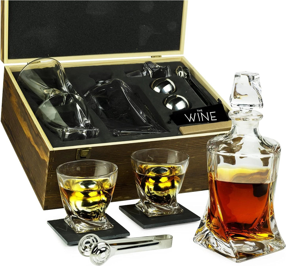 Whiskey Stones & Decanter Gift Set