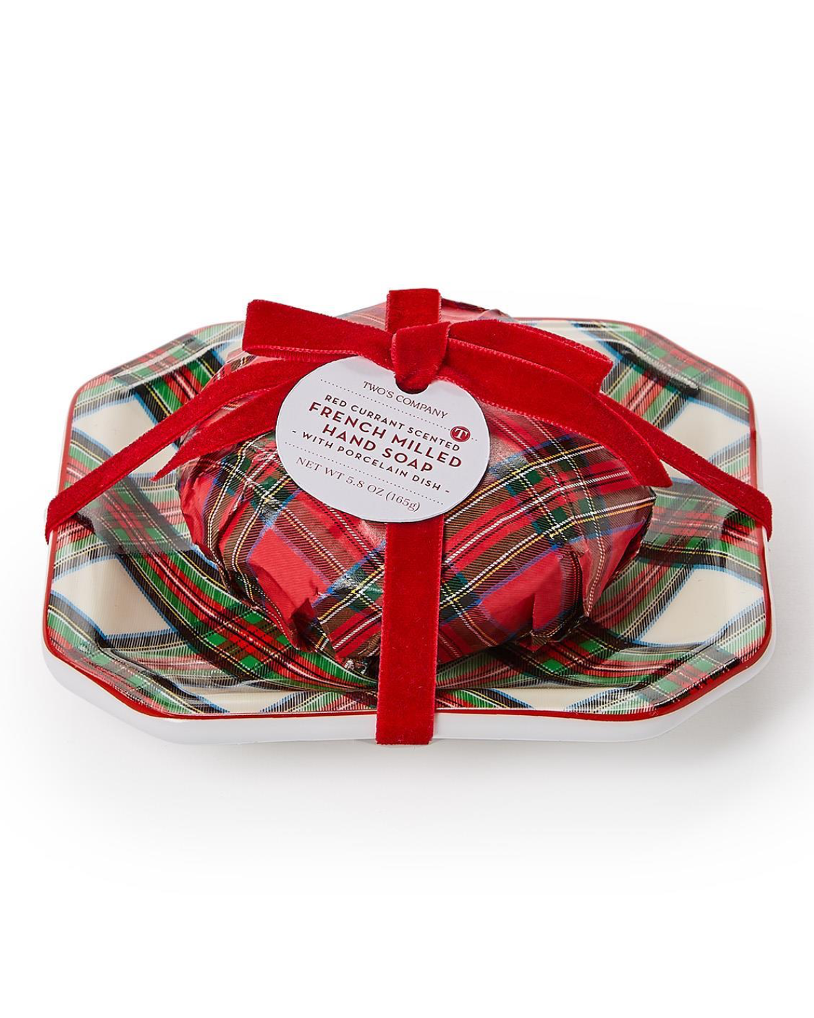 Two's Company Tartan Scented Soap & Tray