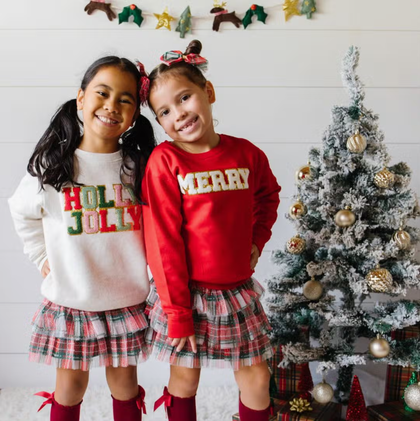Sweet Wink Holly Jolly Patch Christmas Sweatshirt