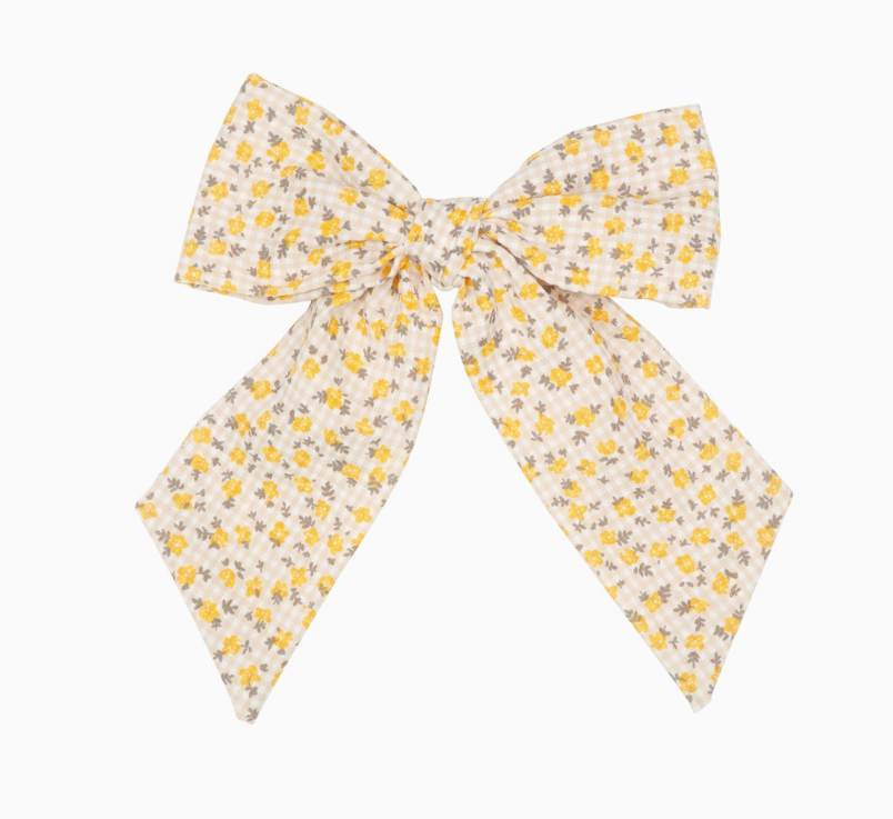 Ditsy Long Bow Clip