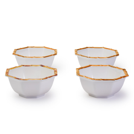 Bamboo Melamine Touch Octagonal Bowls