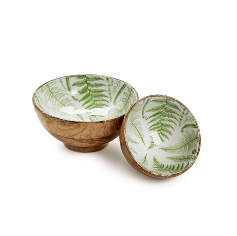 Two's Company Fern Pedestal Bowl