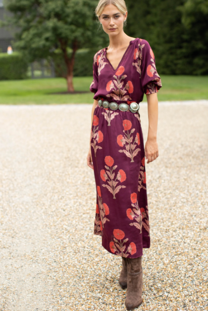 Marea Lydia Skirt Burgundy Zinnia