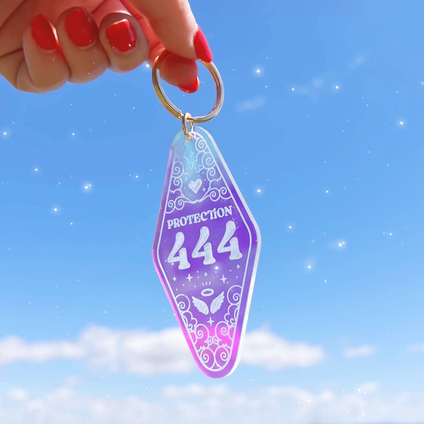 Angel Number Motel Keychain