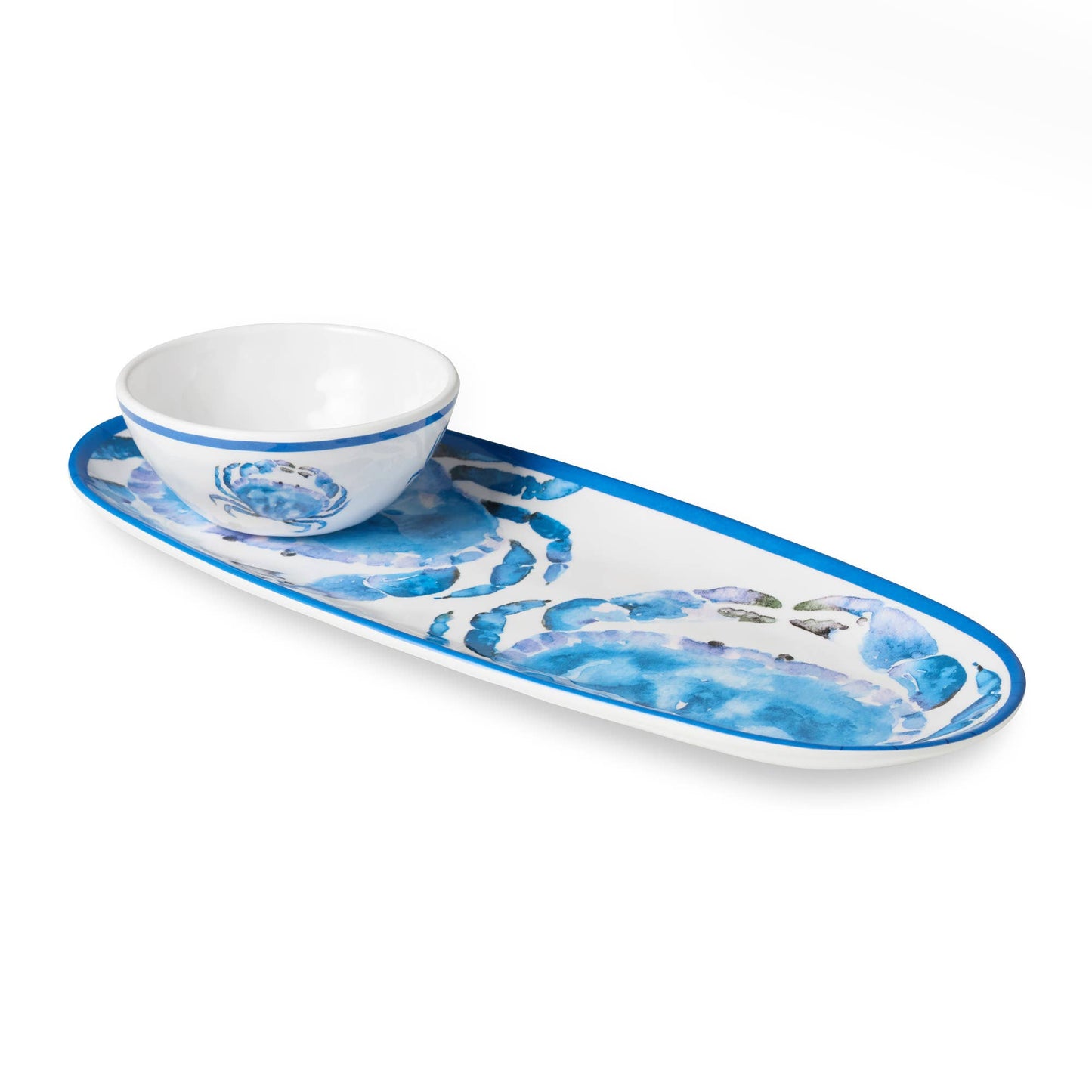 Beach House Melamine Crab Oval Tray