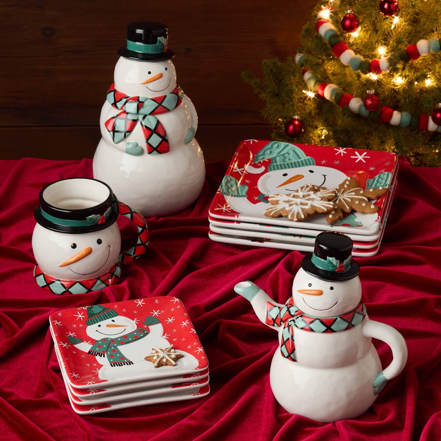 Snowman Cheese Board and Knife Gift