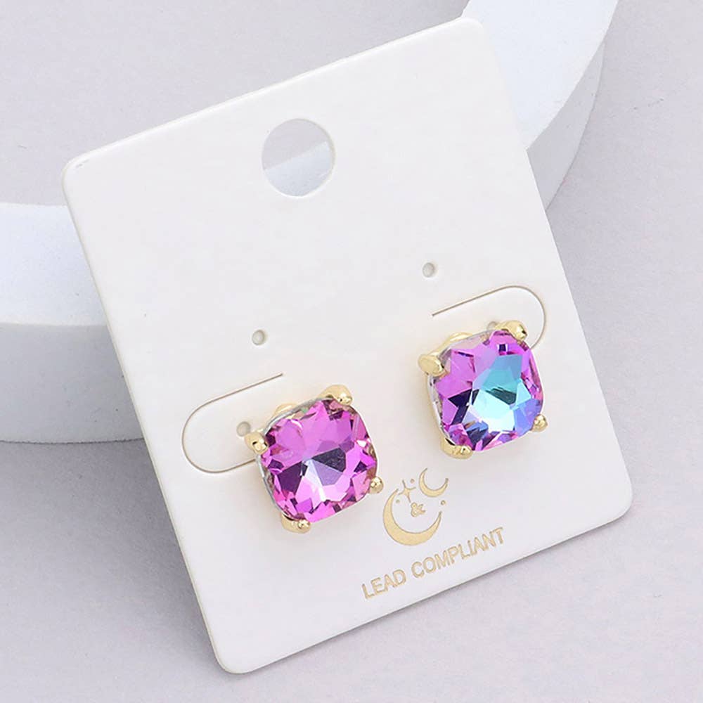 Cushion Stud Earrings