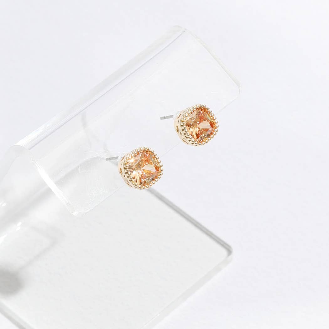 Rhinestone Post Earrings
