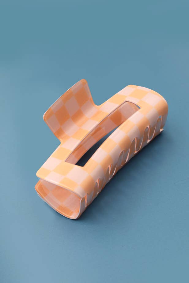 Resin Checker Hair Clip